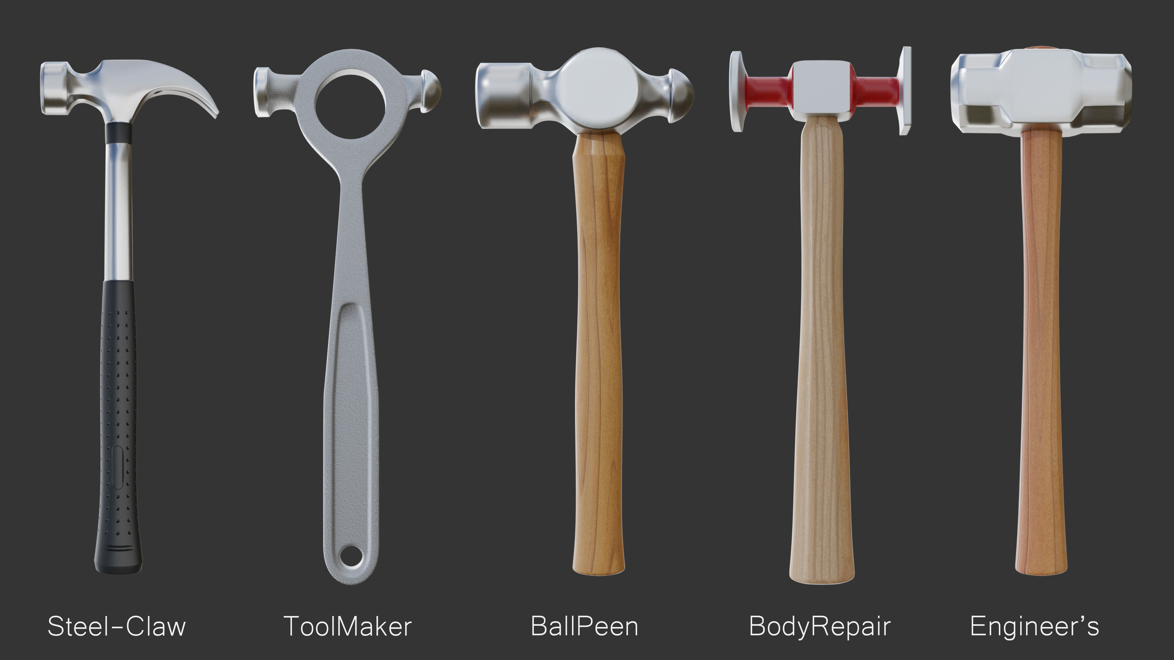 Hammers Collection 3D model CGTrader