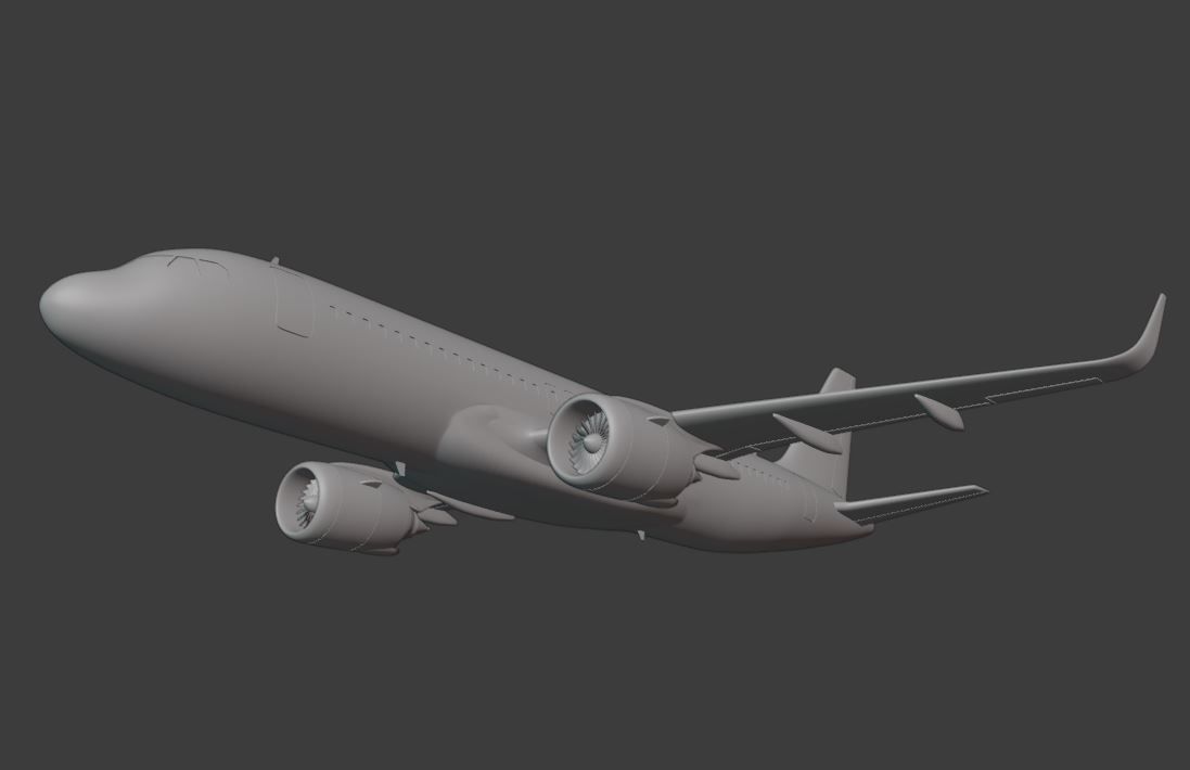AIRBUS A320 NEO 3D print model_1
