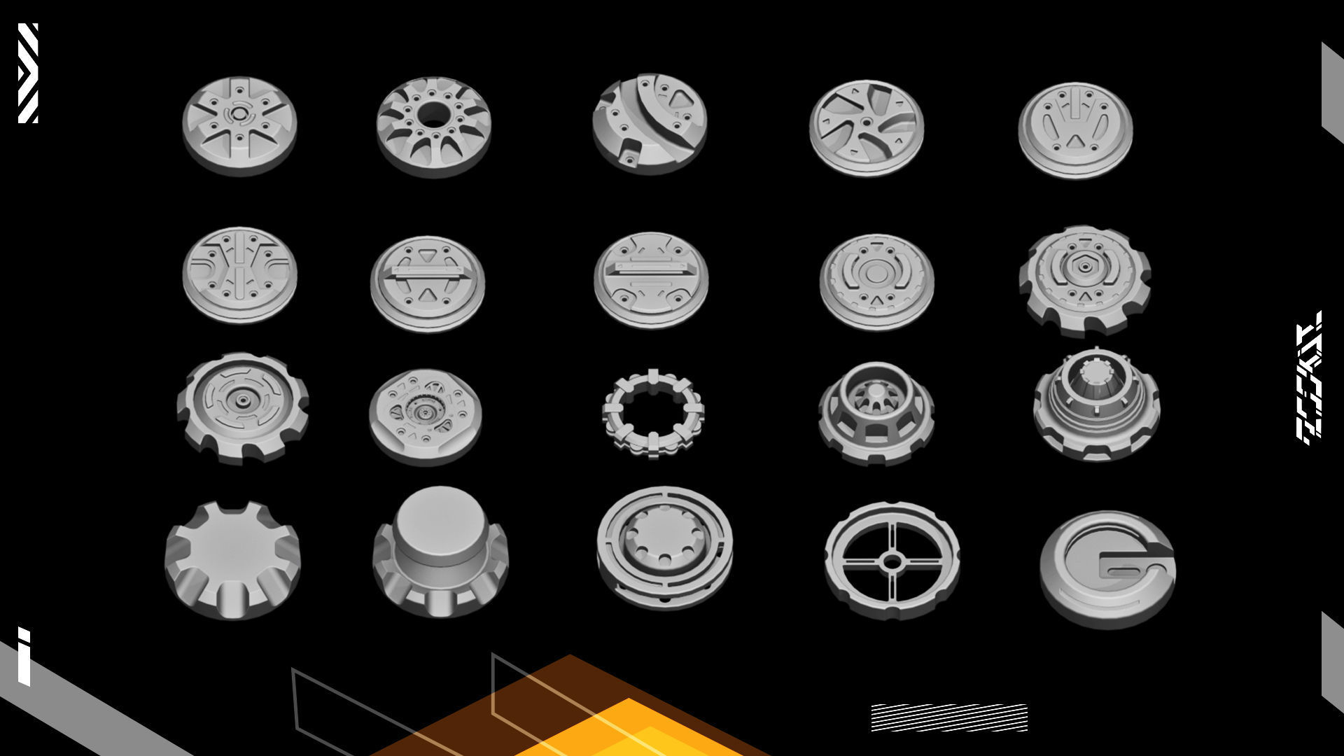 Hard Surface KITBASH195 DETAILS 3D model VOL2 3D model_9