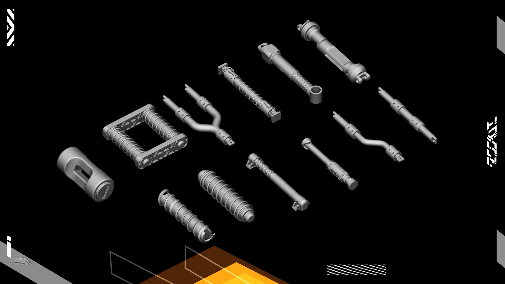 Hard Surface KITBASH195 DETAILS 3D model VOL2 3D model_2