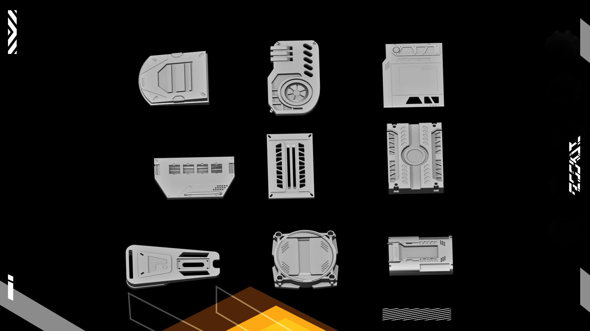 Hard Surface KITBASH195 DETAILS 3D model VOL2 3D model_3