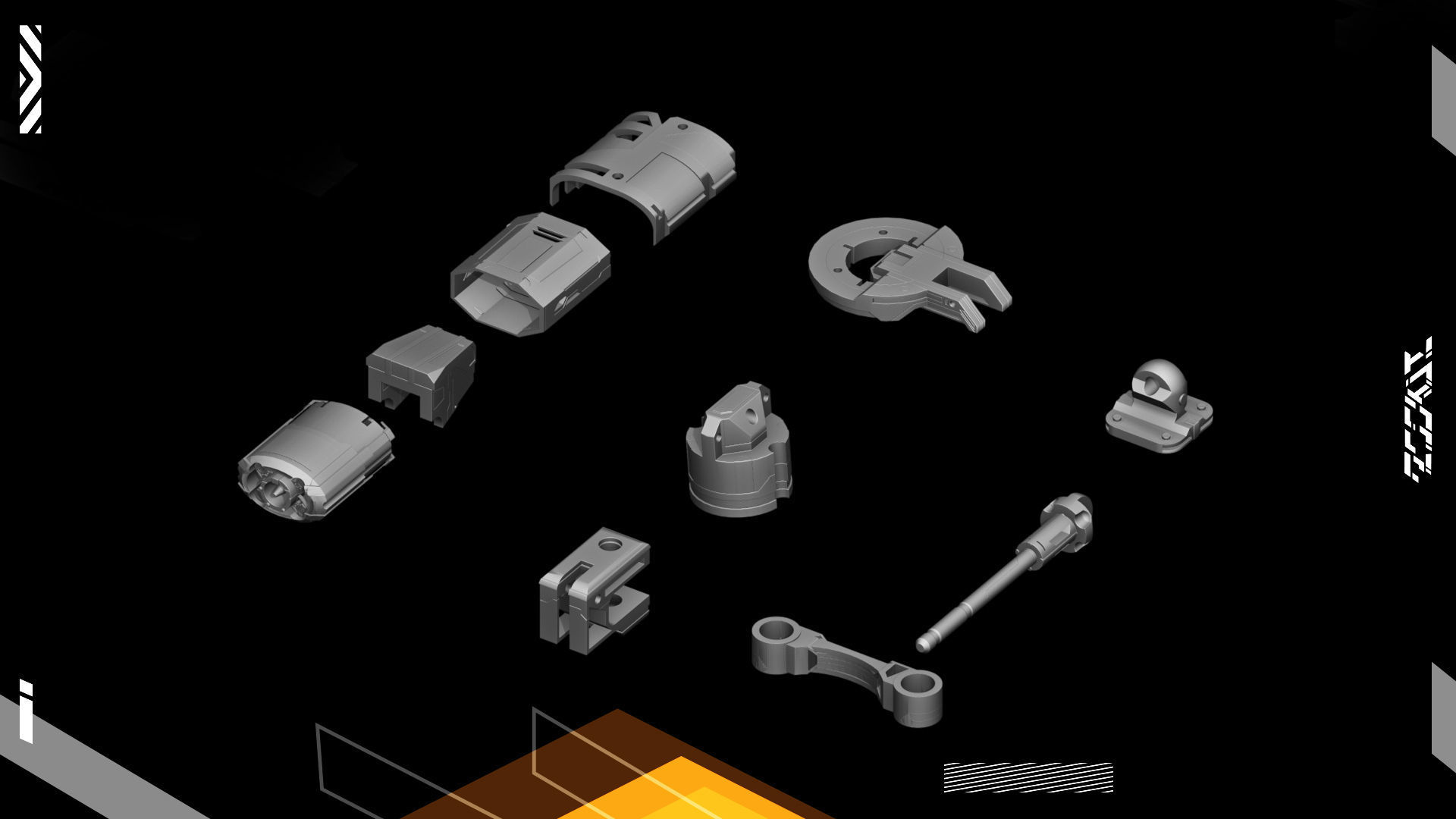 Hard Surface KITBASH195 DETAILS 3D model VOL2 3D model_13