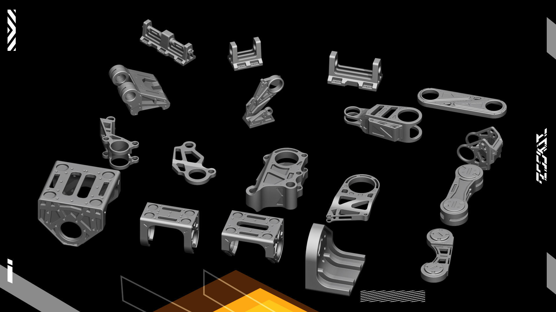 Hard Surface KITBASH195 DETAILS 3D model VOL2 3D model_1