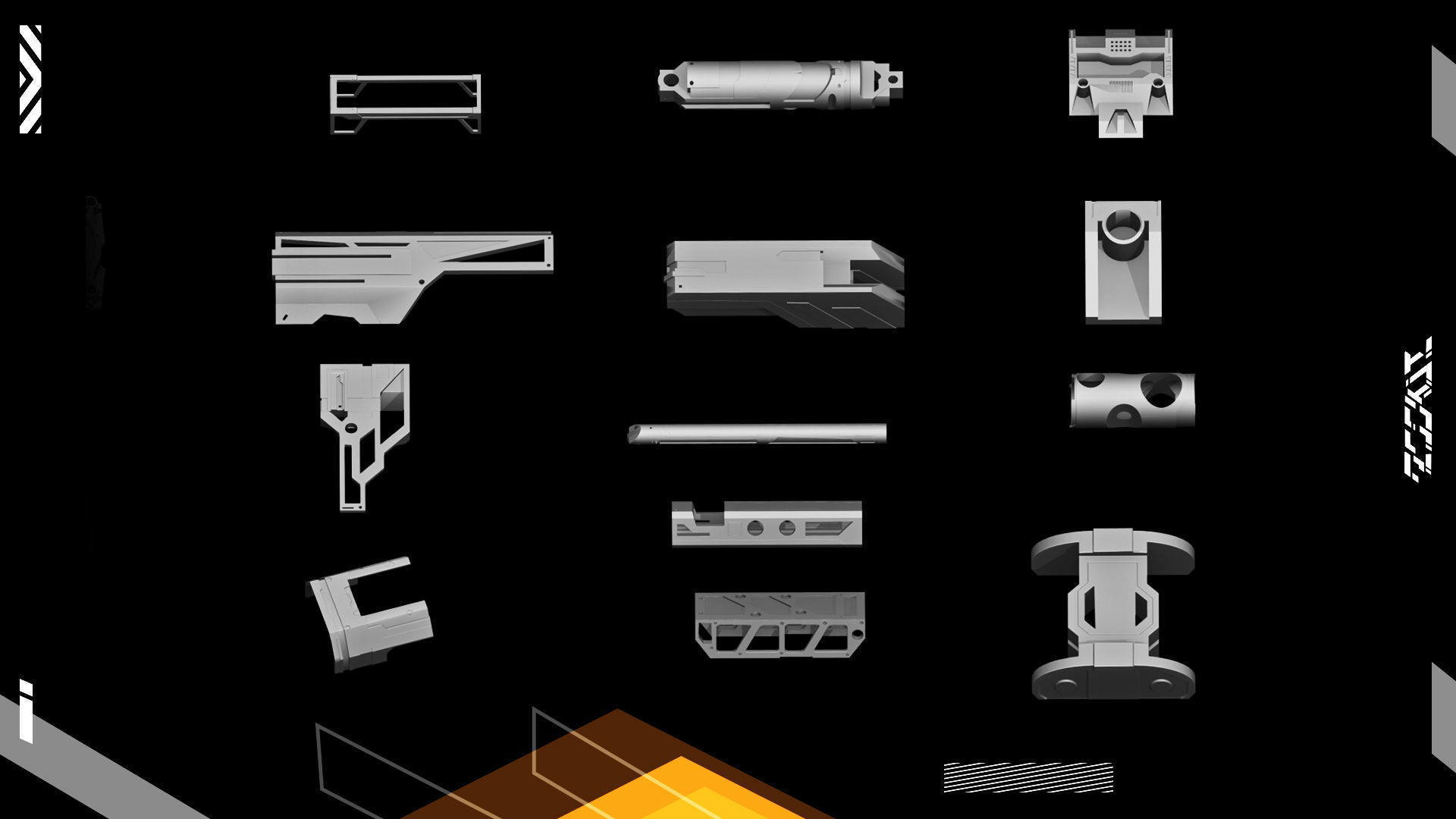 Hard Surface KITBASH195 DETAILS 3D model VOL2 3D model_4