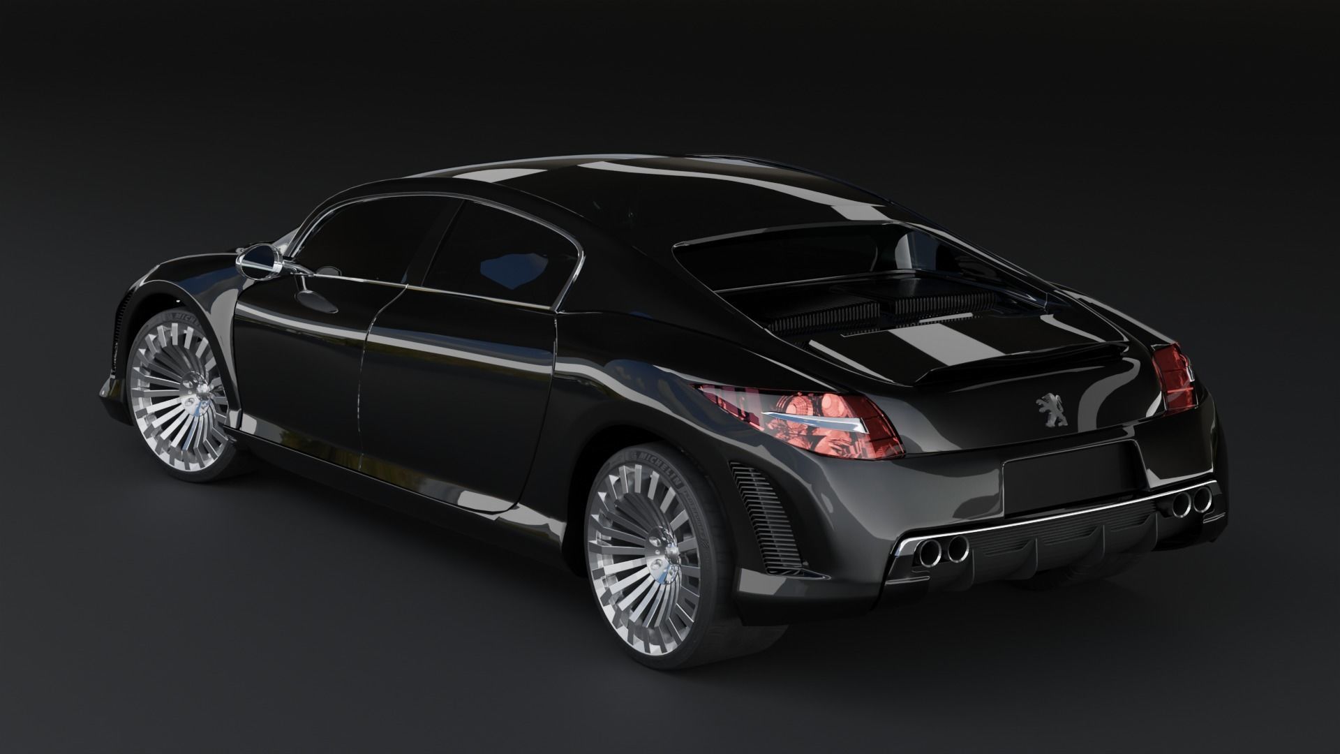 Peugeot 908 RC Concept car 3D model_2