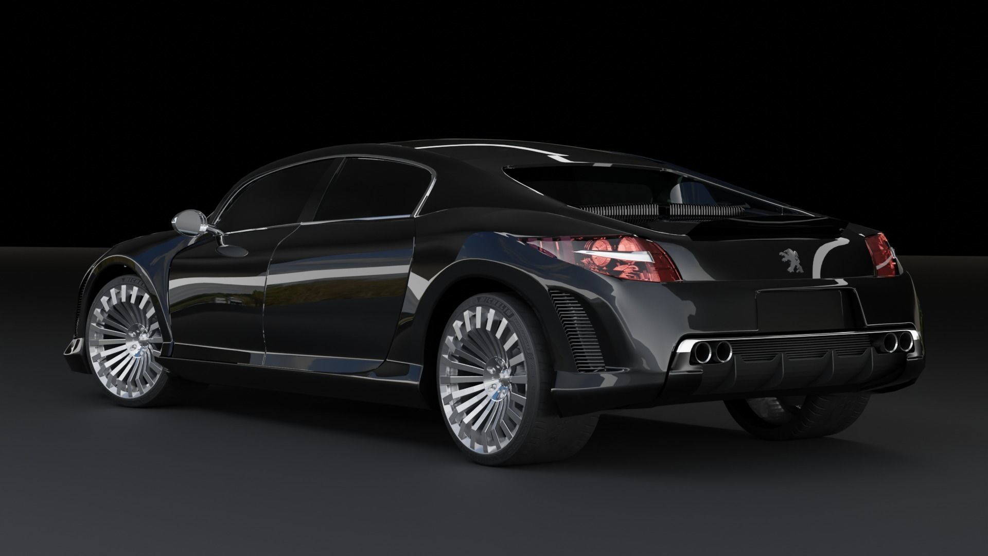 Peugeot 908 RC Concept car 3D model_1