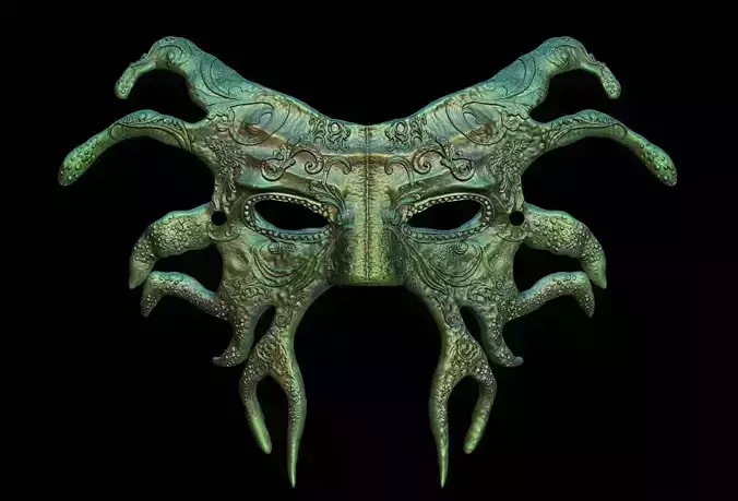 DELUXE ORNAMENTAL CTHULU MASK 3D print model