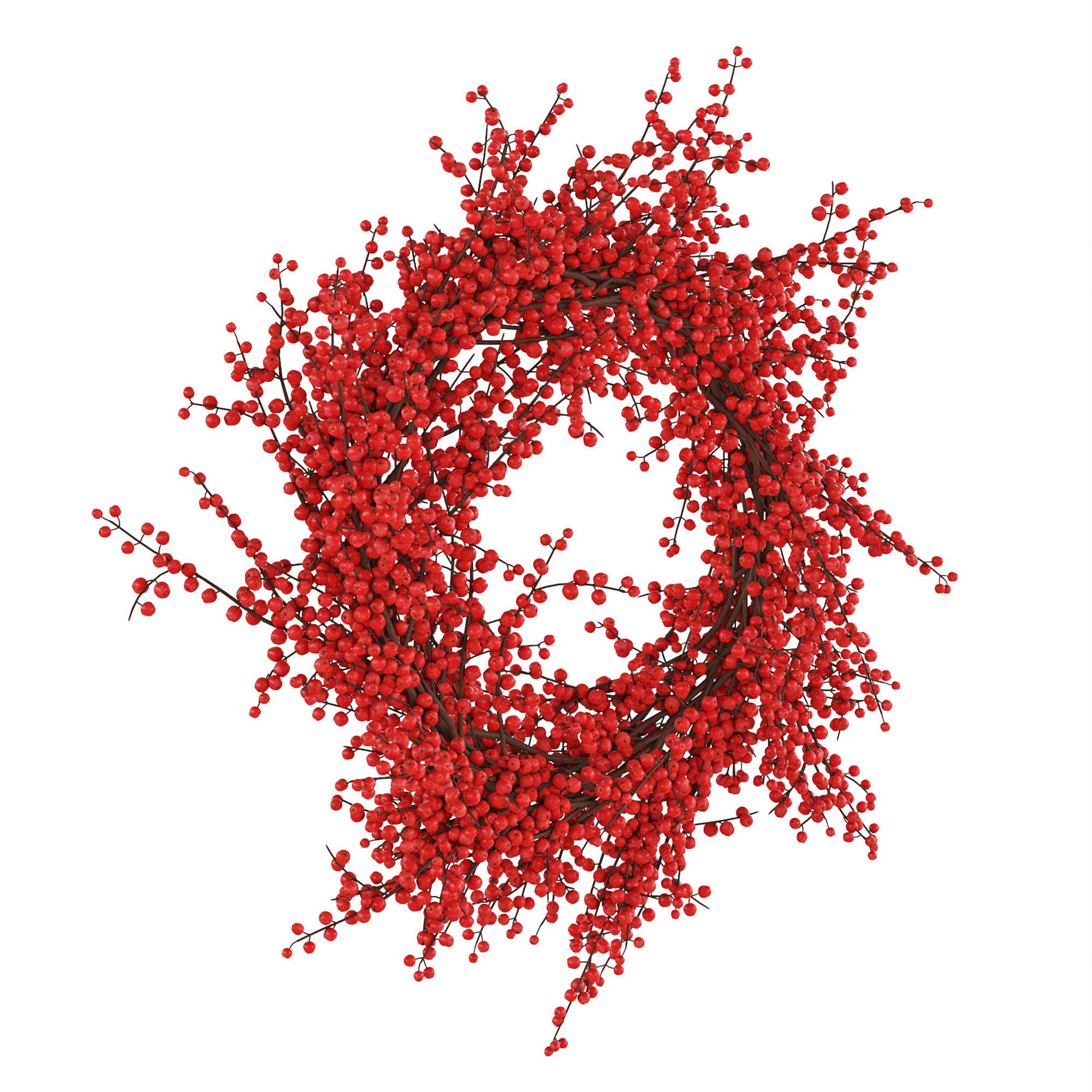 christmas wreath 3 3D model_4