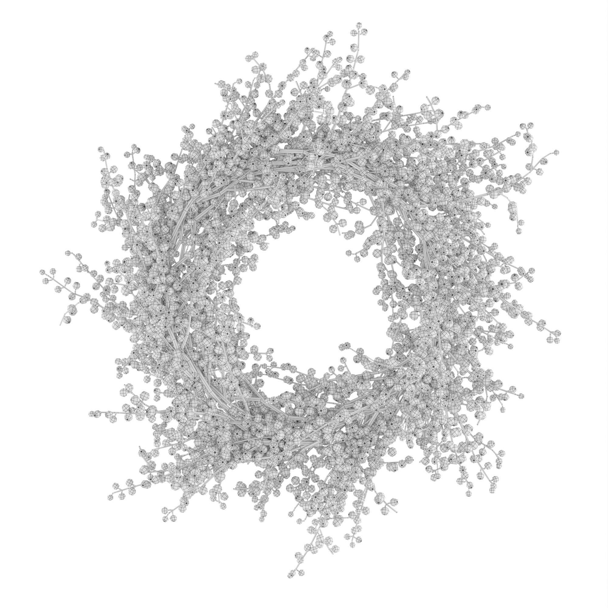 christmas wreath 3 3D model_1