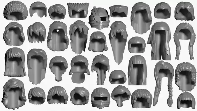 Lego 3D Scan Hair Collections