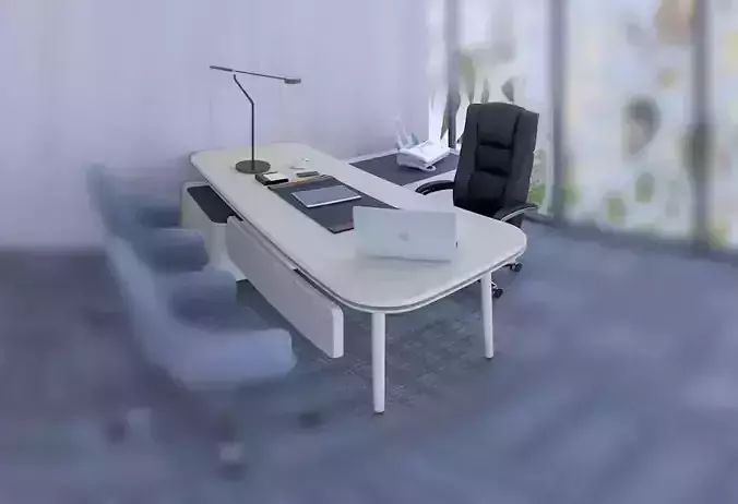 Office Boss Desk Only 3D model