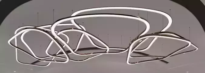 Round Square Chandelier Light for Ceiling