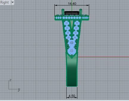 Flipped Over Cluster Ring 3479 3D print model 3D print model_6