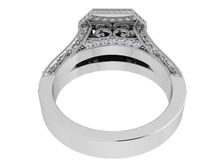 Flipped Over Cluster Ring 3479 3D print model 3D print model_3