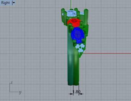 Colorful chain style diamond ring 3481 3D print model 3D print model_6