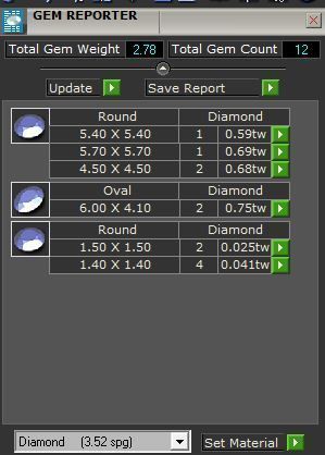 Colorful chain style diamond ring 3481 3D print model 3D print model_8