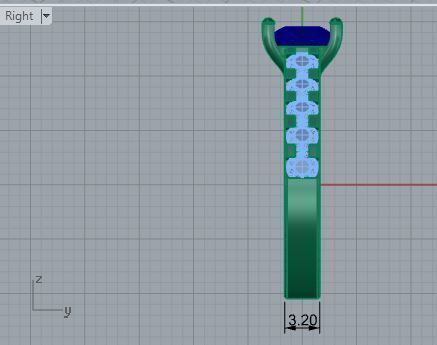 Cushion Cluster Sapphire Ring 3484 3D print model 3D print model_6