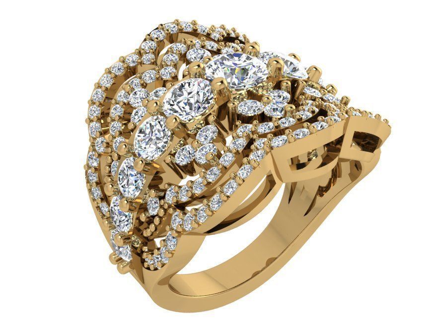 Fashion Milgrain Ring 3487 3D print model  3D print model_1