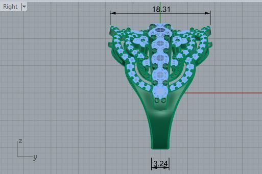 Fashion Milgrain Ring 3487 3D print model  3D print model_6