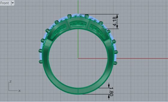 Fashion Milgrain Ring 3487 3D print model  3D print model_5