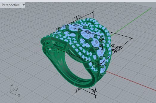 Fashion Milgrain Ring 3487 3D print model  3D print model_7