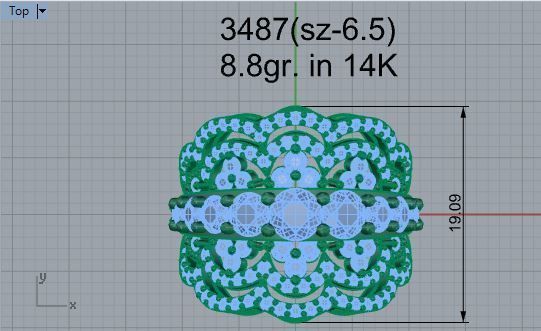 Fashion Milgrain Ring 3487 3D print model  3D print model_4