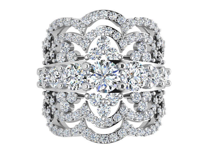 Fashion Milgrain Ring 3487 3D print model  3D print model_2