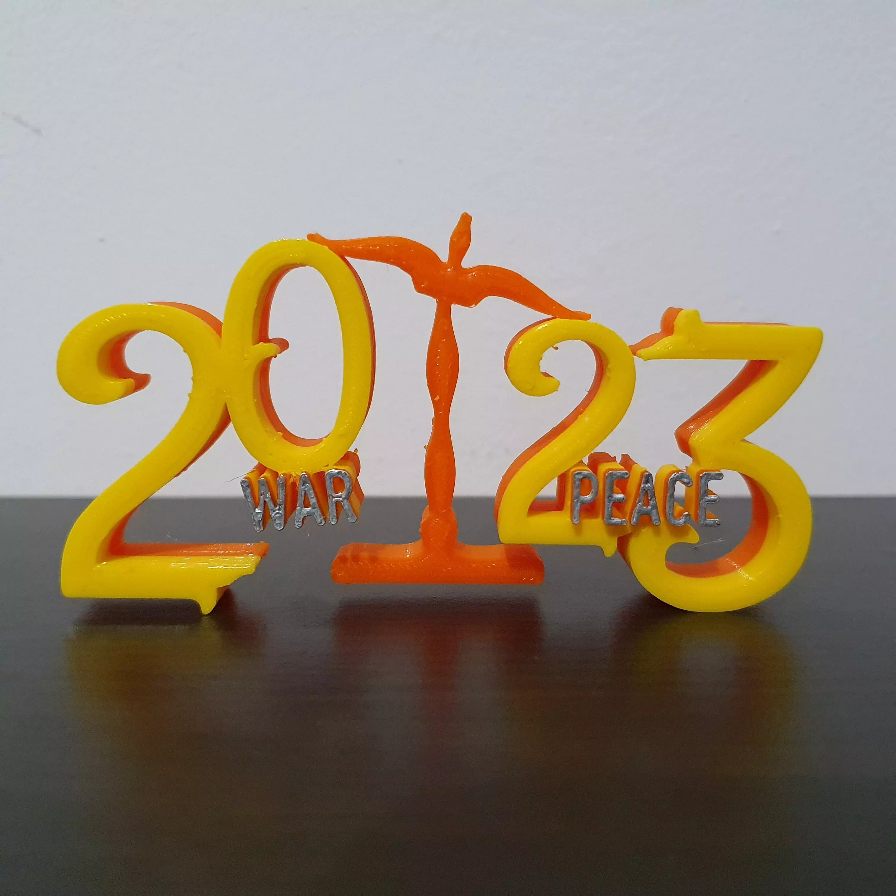 2023 Ornament - YEAR OF WAR OR PEACE 3D print model_0