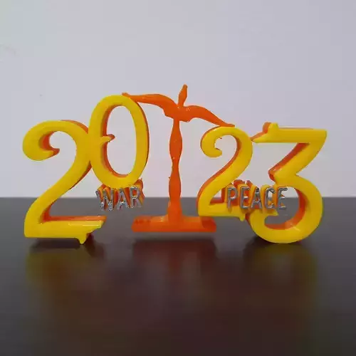 2023 Ornament - YEAR OF WAR OR PEACE 3D print model