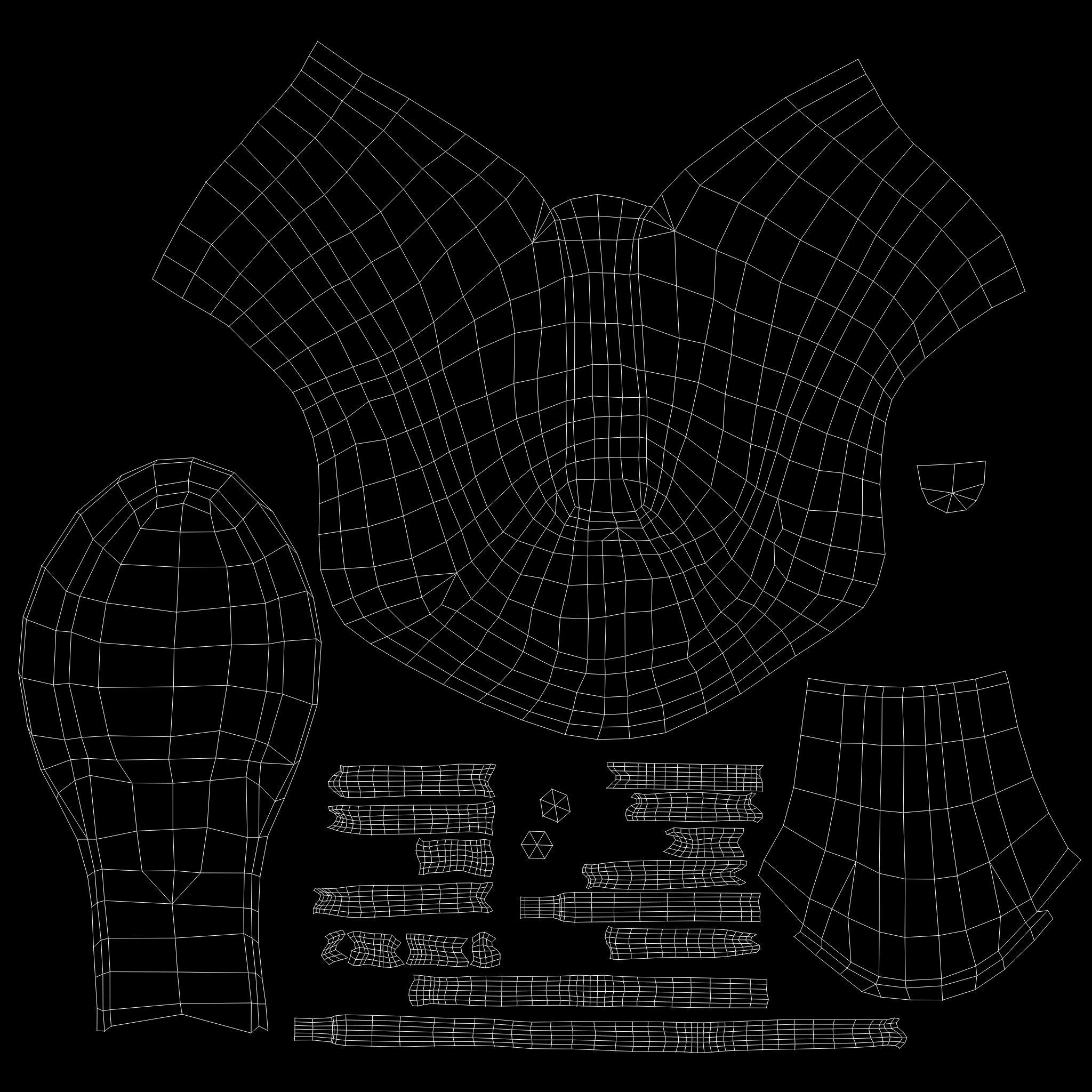 Black Cowgirl Style Fashion Outfit Hat Bracelet Top Pants Hat Low-poly 3D model_16