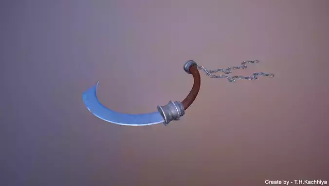 Sword hanging from chain