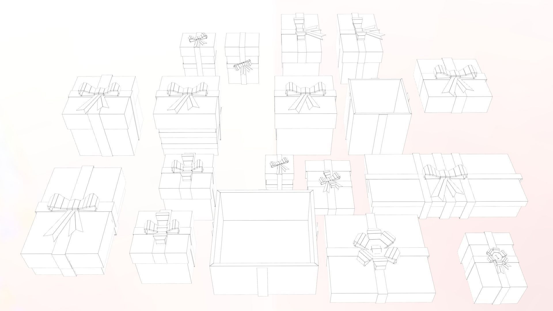 Christmas pack Low-poly 3D model_48