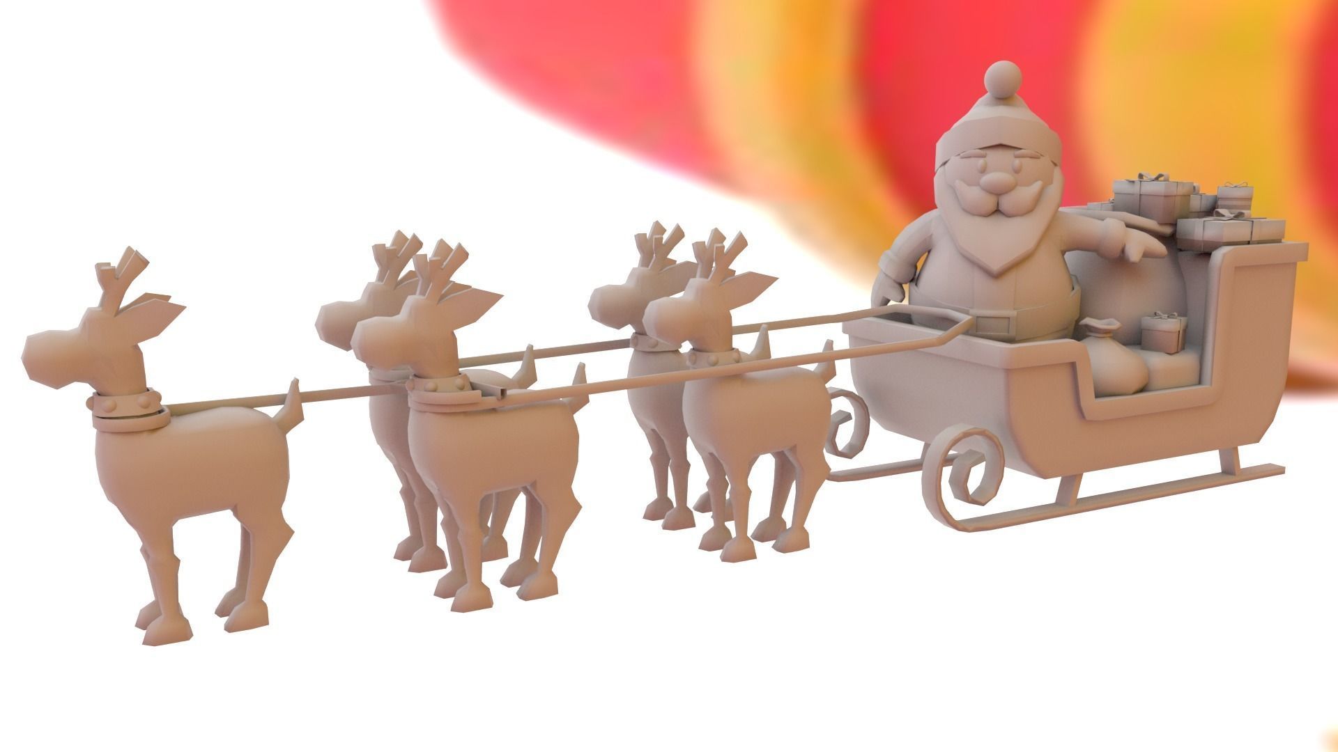 Christmas pack Low-poly 3D model_31