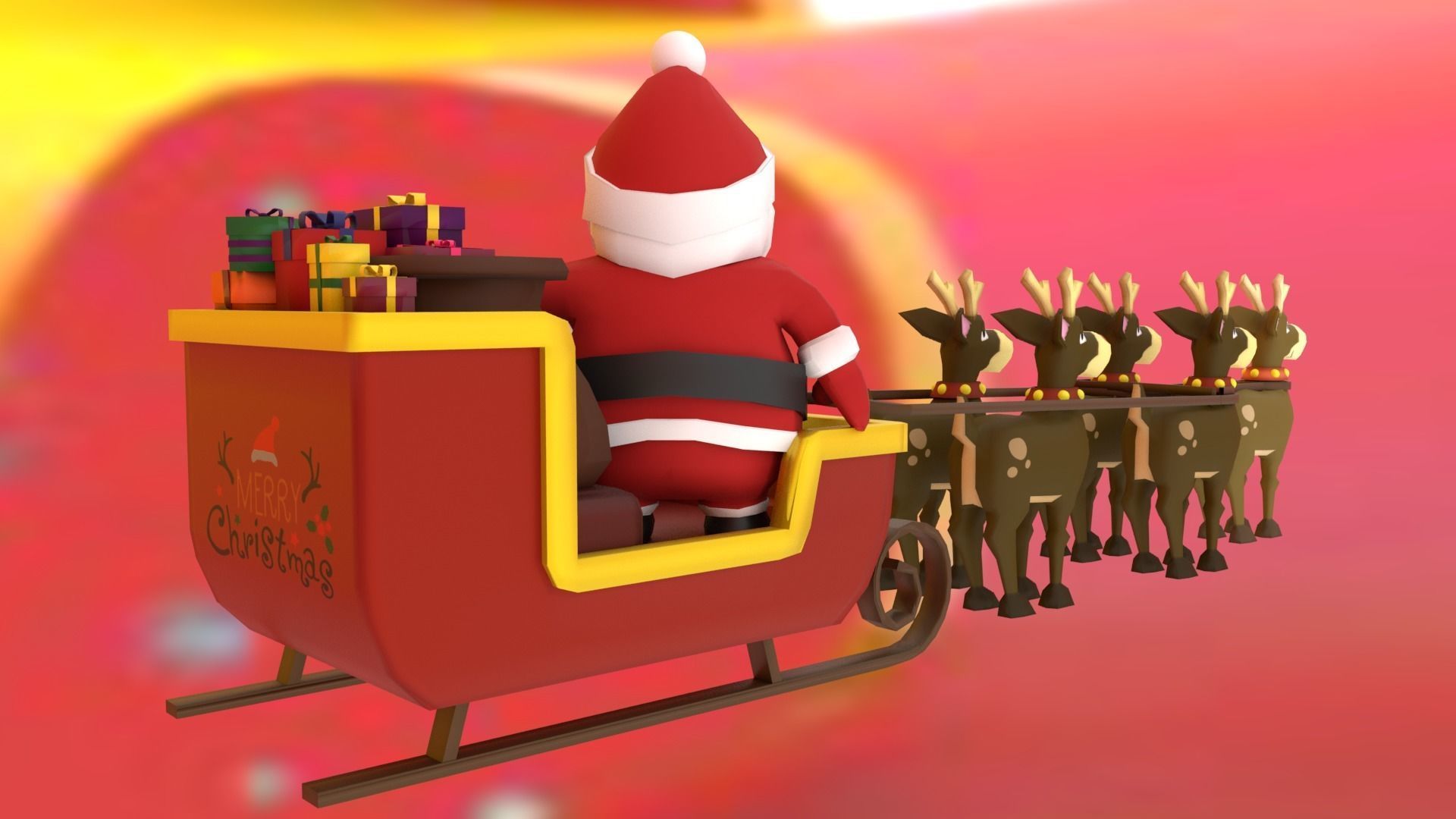 Christmas pack Low-poly 3D model_21