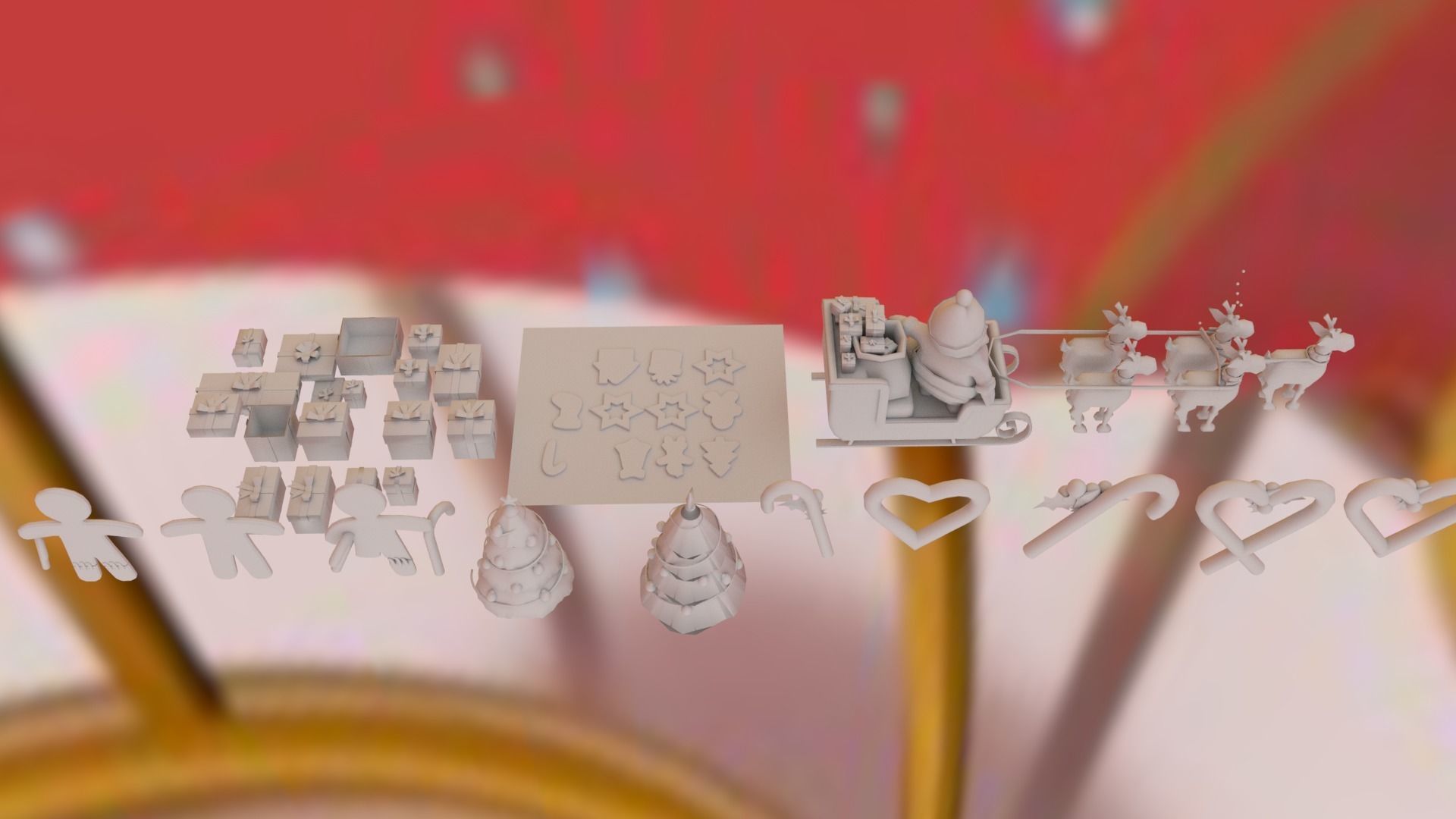 Christmas pack Low-poly 3D model_15