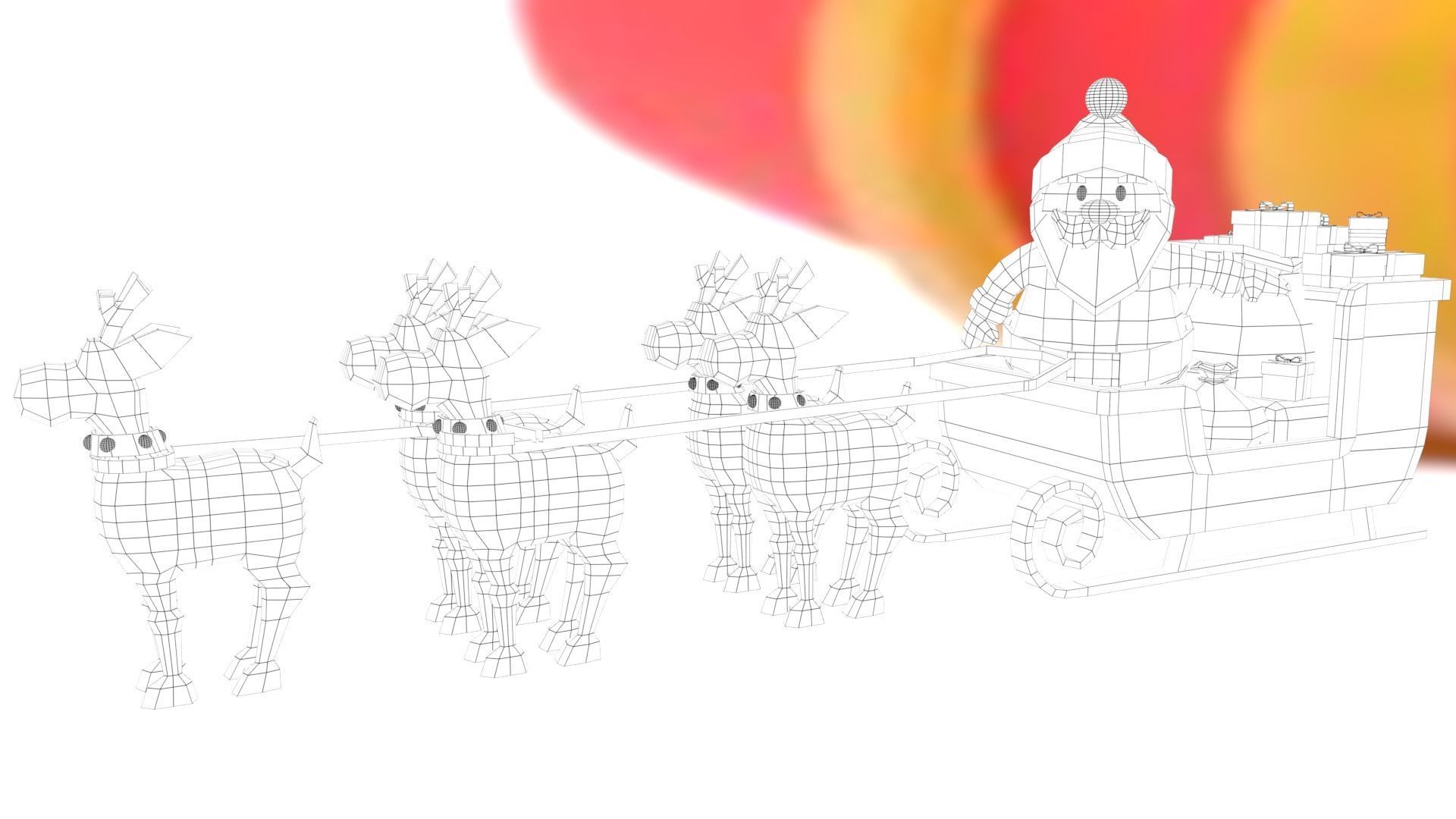 Christmas pack Low-poly 3D model_43