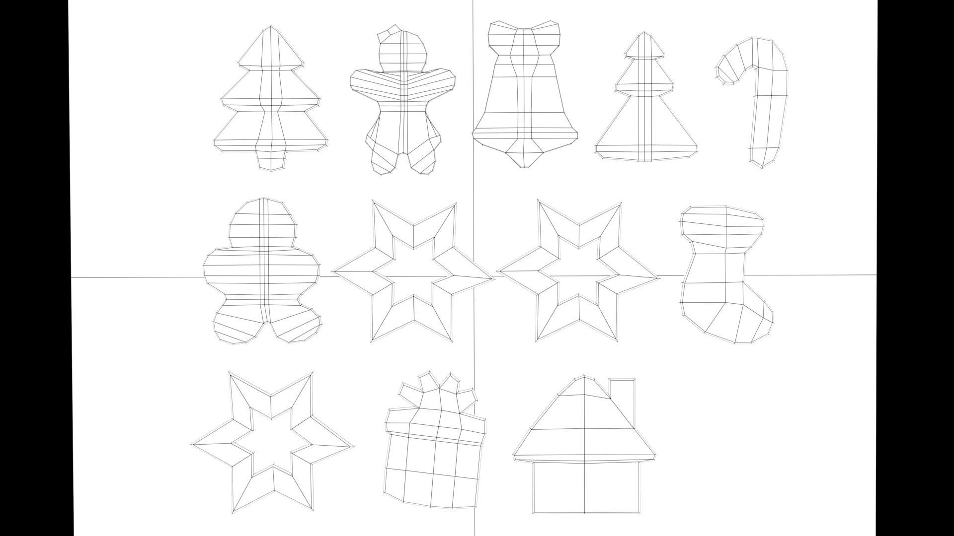 Christmas pack Low-poly 3D model_49