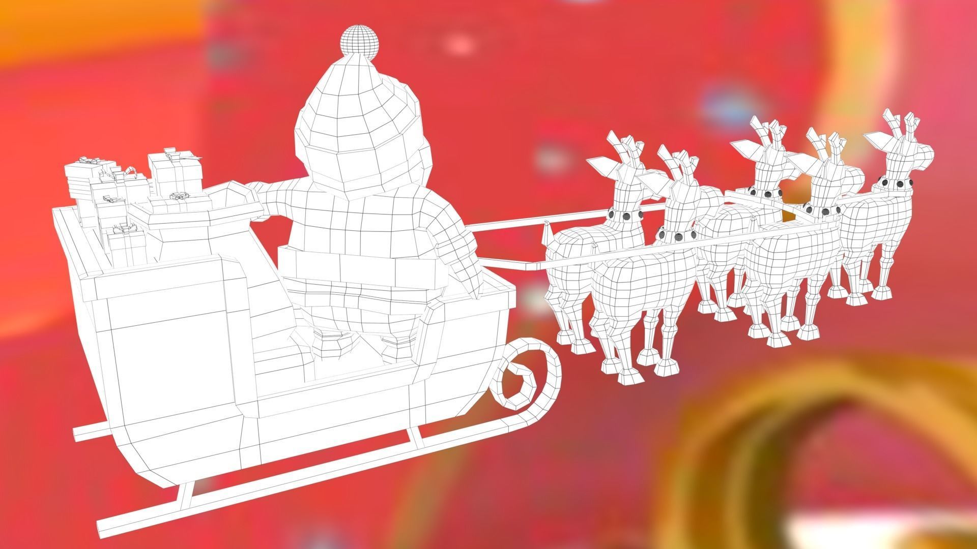 Christmas pack Low-poly 3D model_44