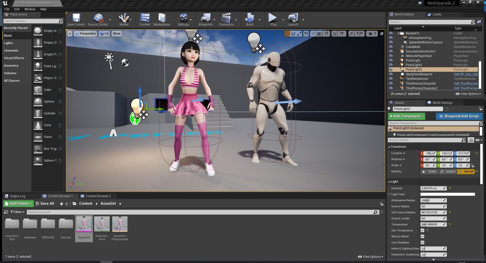 Naked girl Asian Woman RealTime japanese korean Female 3D Low-poly 3D model_20