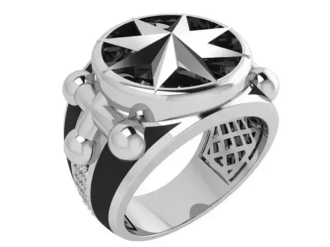 Faithful  man ring 3491 3D print model