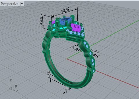 Modest ring 3496 3D print model 3D print model_7