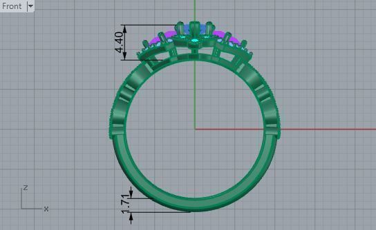 Modest ring 3496 3D print model 3D print model_5