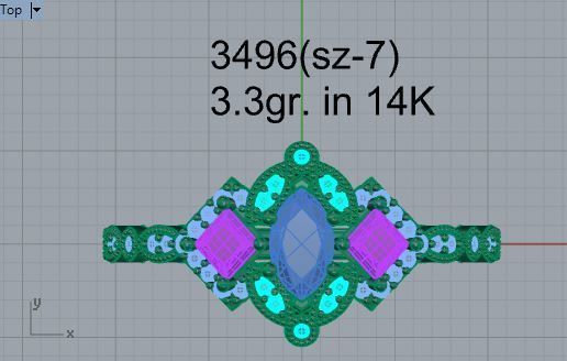 Modest ring 3496 3D print model 3D print model_4