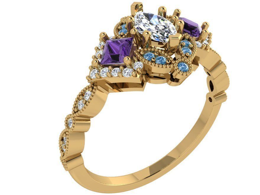 Modest ring 3496 3D print model 3D print model_1