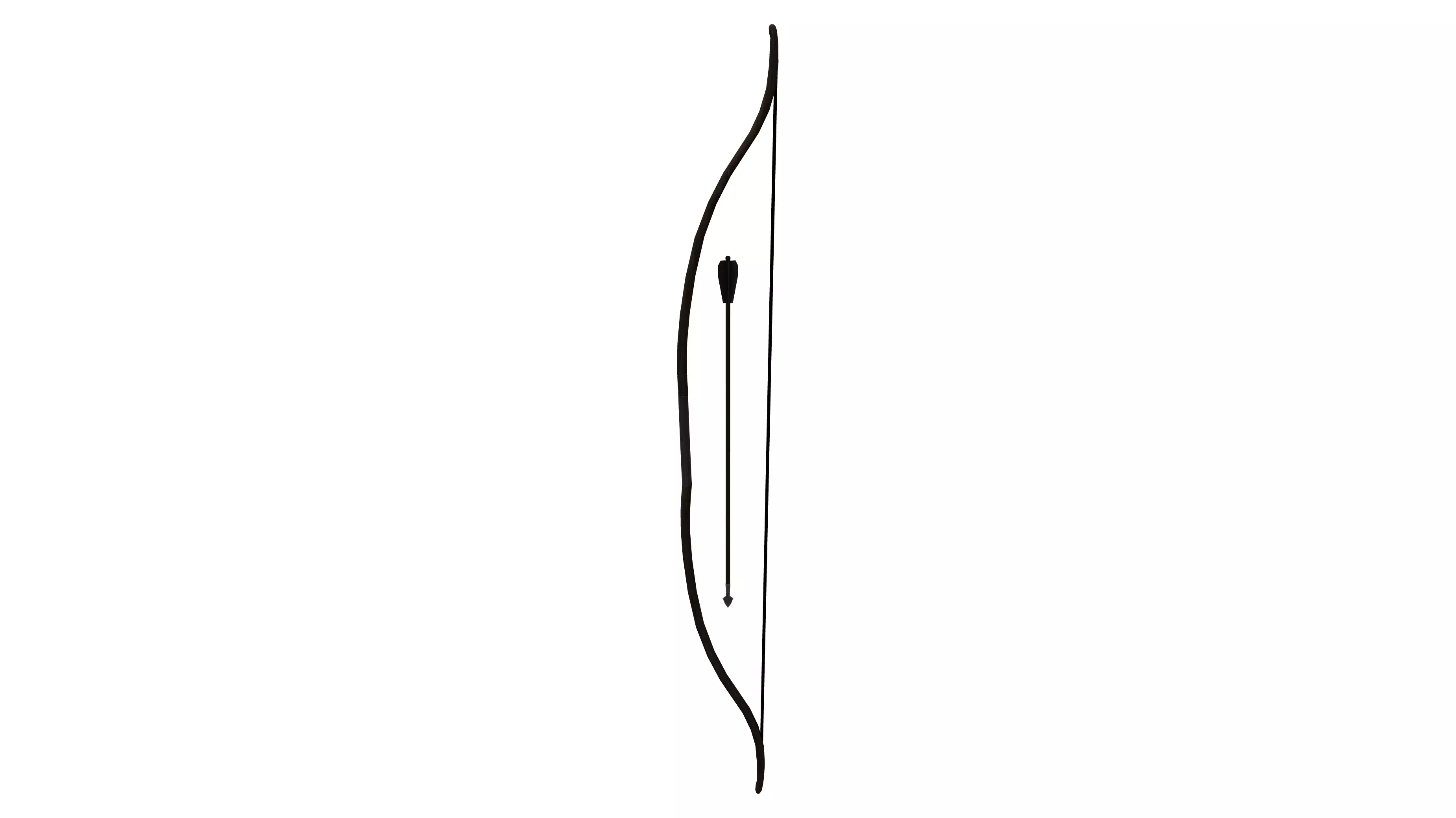 Hunter Bow With Arrow Low-poly 3D model