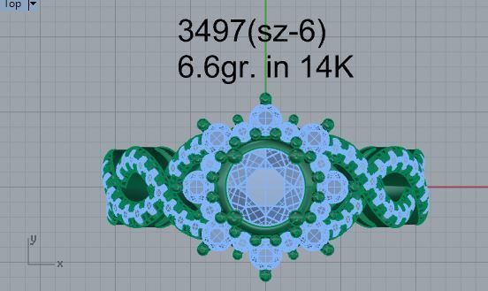 Infinity diamond ring 3497 3D print model 3D print model_4