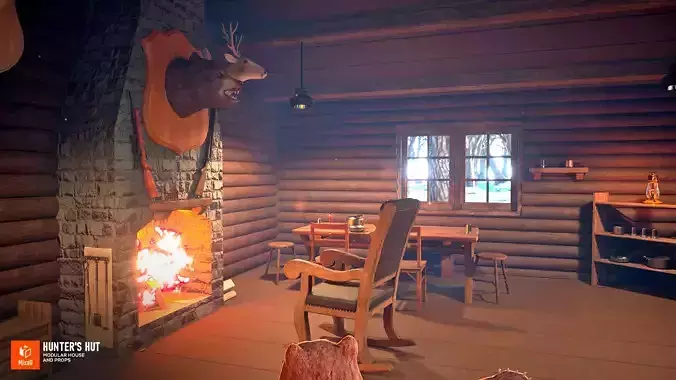 Hunters hut - modular house and props