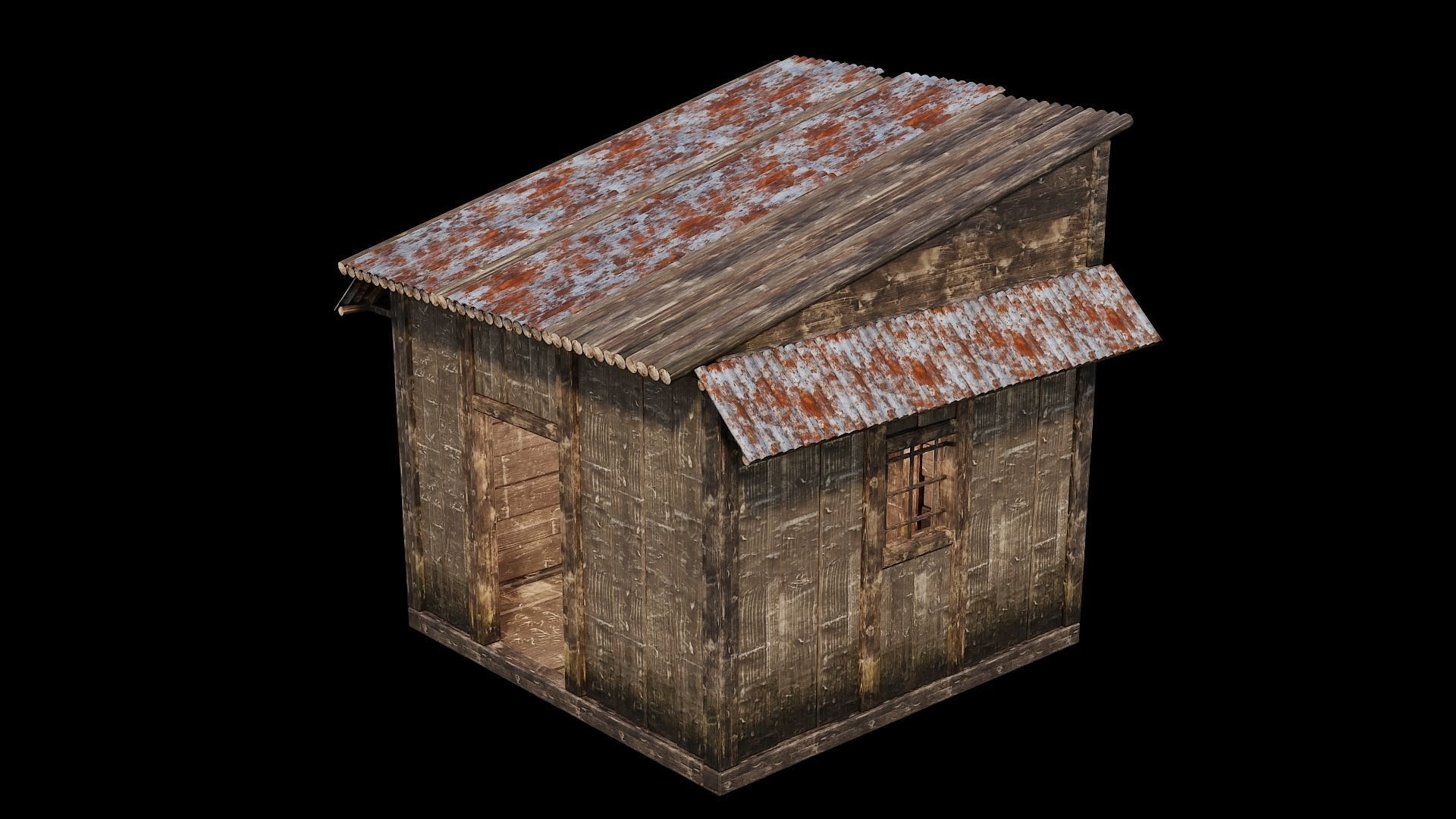 Medieval Houses Pack 66-67-68-69-70 - 4K Textures Game Ready Low-poly 3D model_27