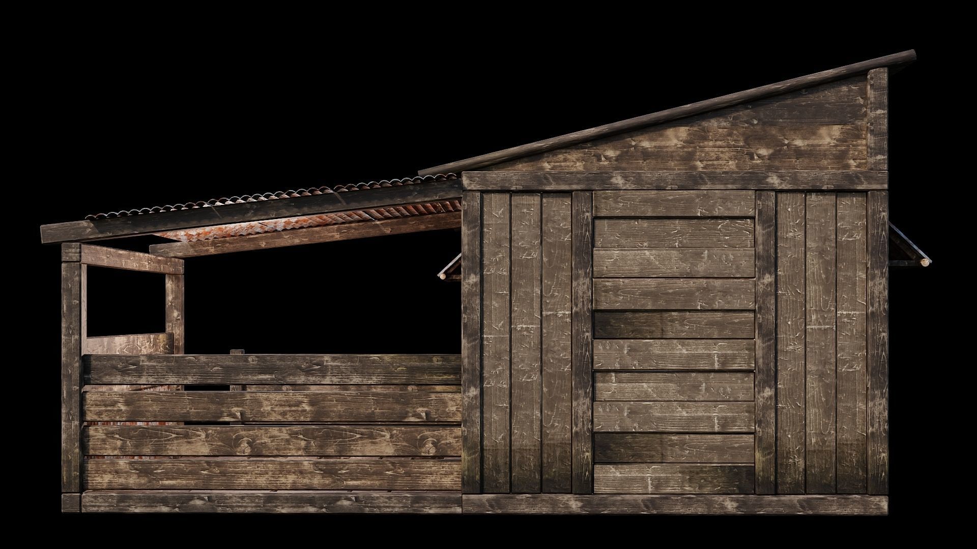 Medieval Houses Pack 66-67-68-69-70 - 4K Textures Game Ready Low-poly 3D model_59