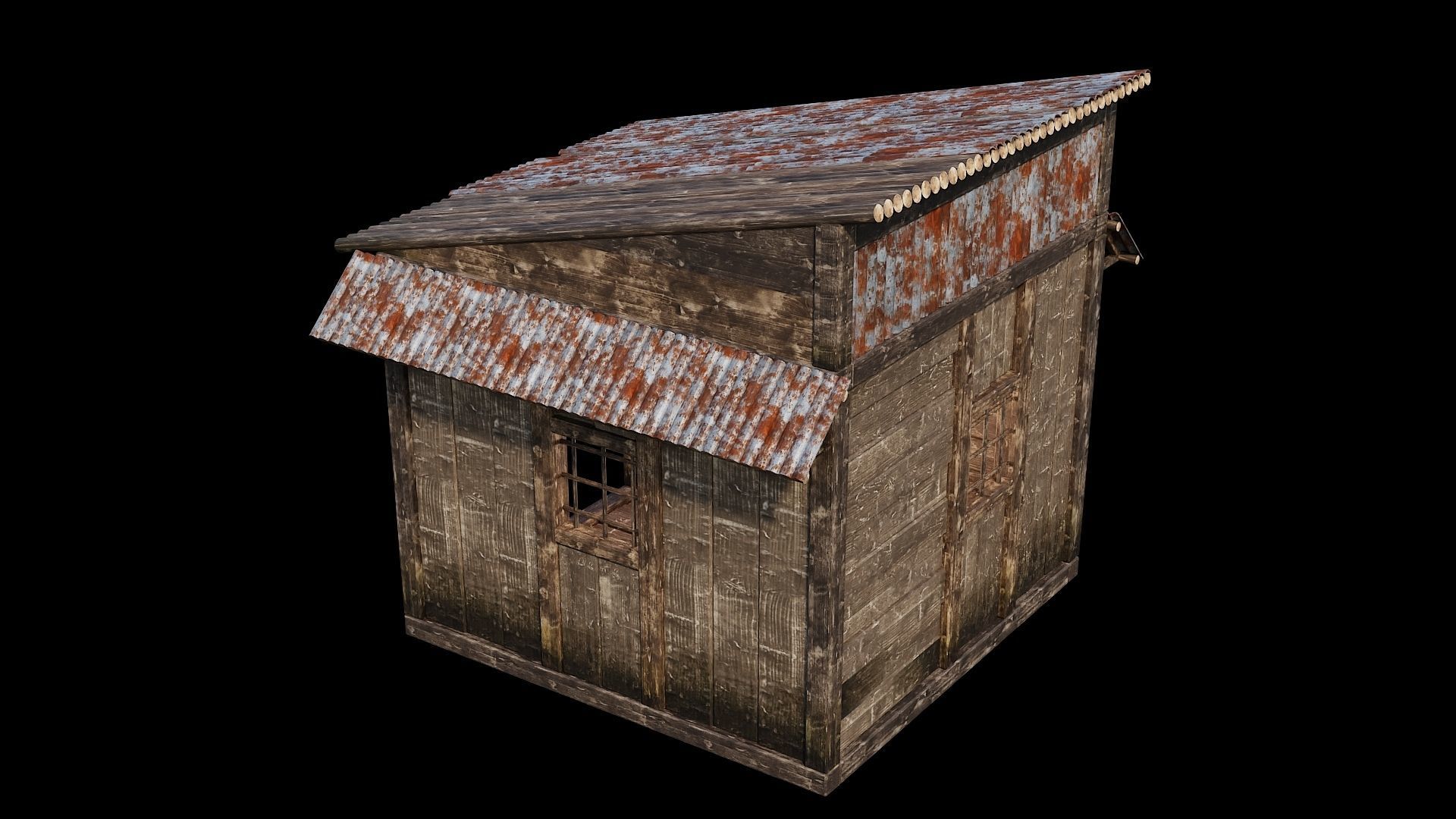 Medieval Houses Pack 66-67-68-69-70 - 4K Textures Game Ready Low-poly 3D model_26